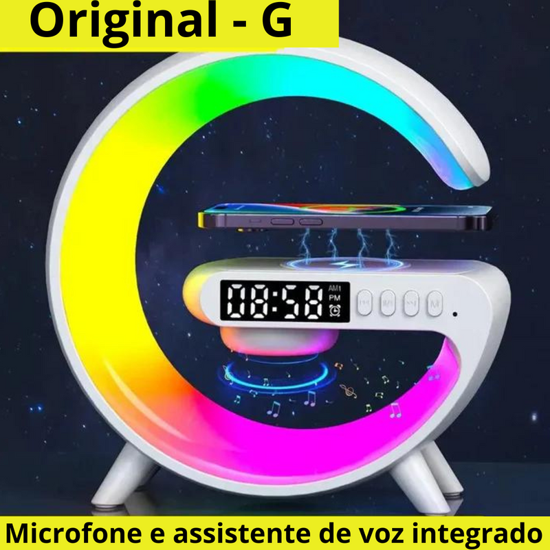 G-Charge /Assistente de voz, Luz RGB, Bluetooth, Som de ata qualidade, Carregador compatível com IOS, ANDROID e XIAOMI